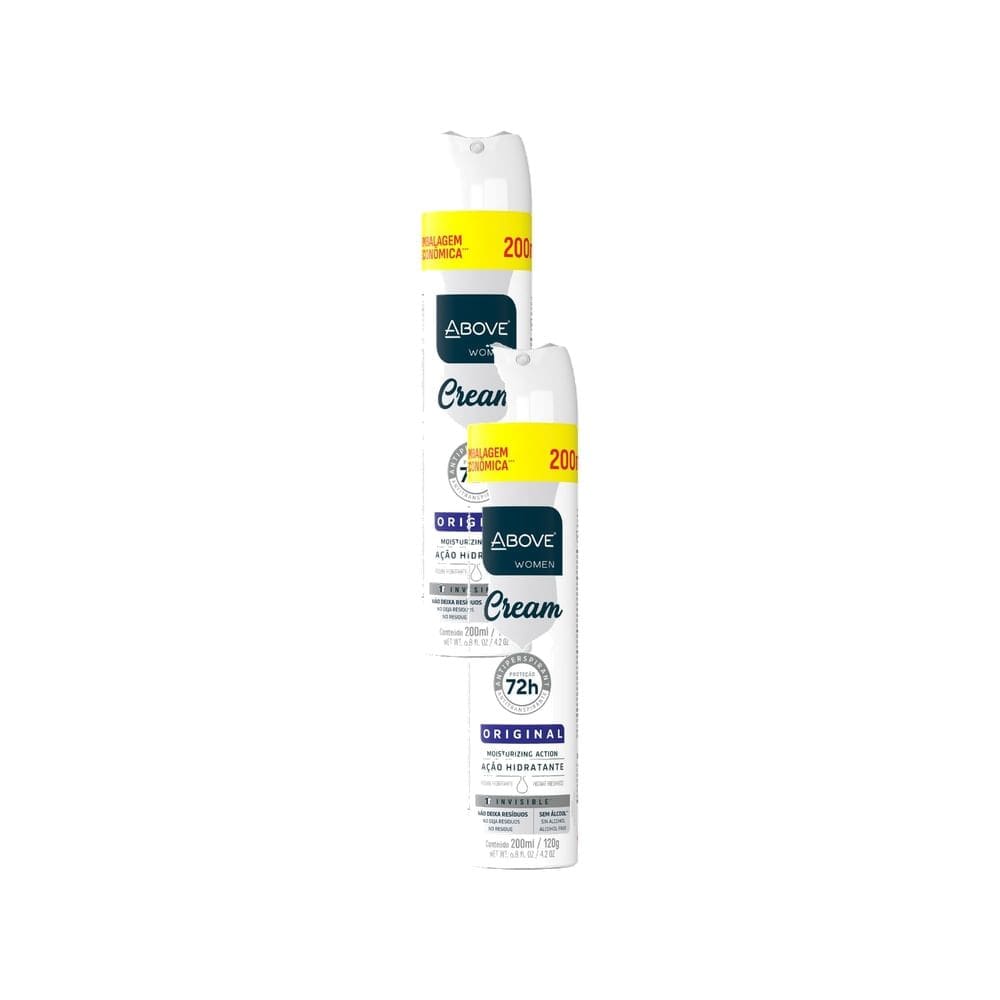 Kit 2 Desodorante Above Women Cream autêntico Invisible 200ml