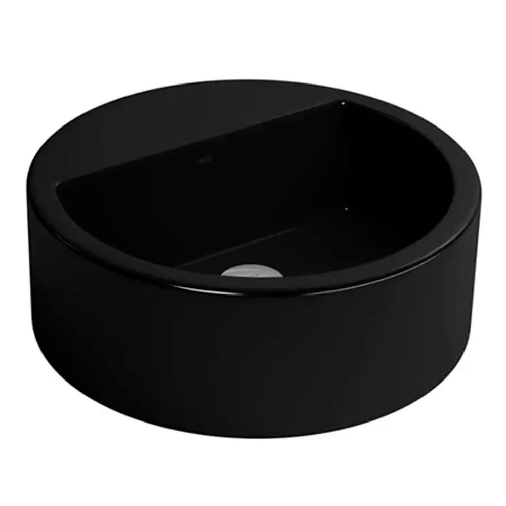 Cuba de Apoio Cilíndrica com Mesa 40X40cm Ébano - L.71.95