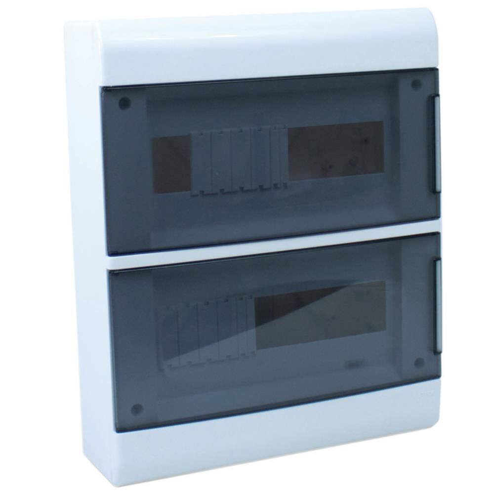 Quadro de Distribuição de Sobrepor Porta Transparente 24 DIN - SCV24PT - STECK