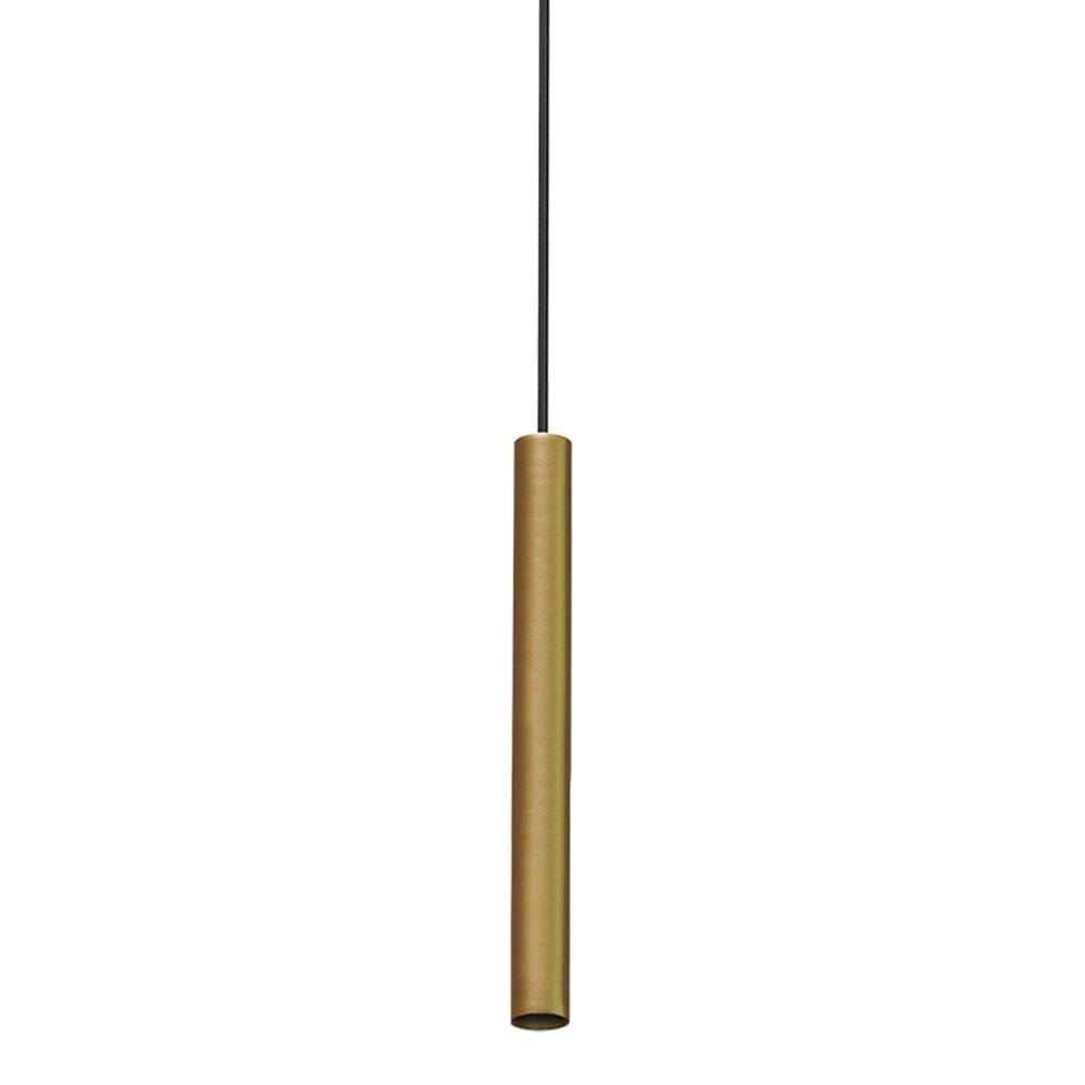 Lustre Pendente Taschibra Tabli Mr11 40Cm Tubular Ouro
