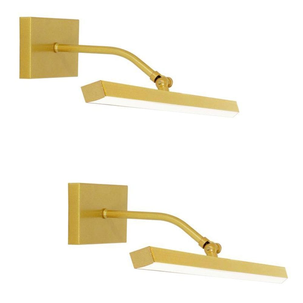 Kit 2 Luminárias Arandela Espelho Led 3000K Dourado 110V