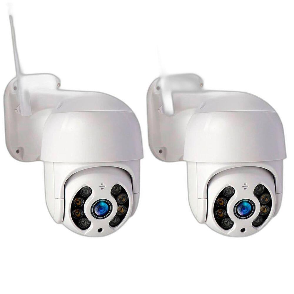 Kit 2 Câmeras A8 Prova Dágua Full Hd Infravermelho Zoom
