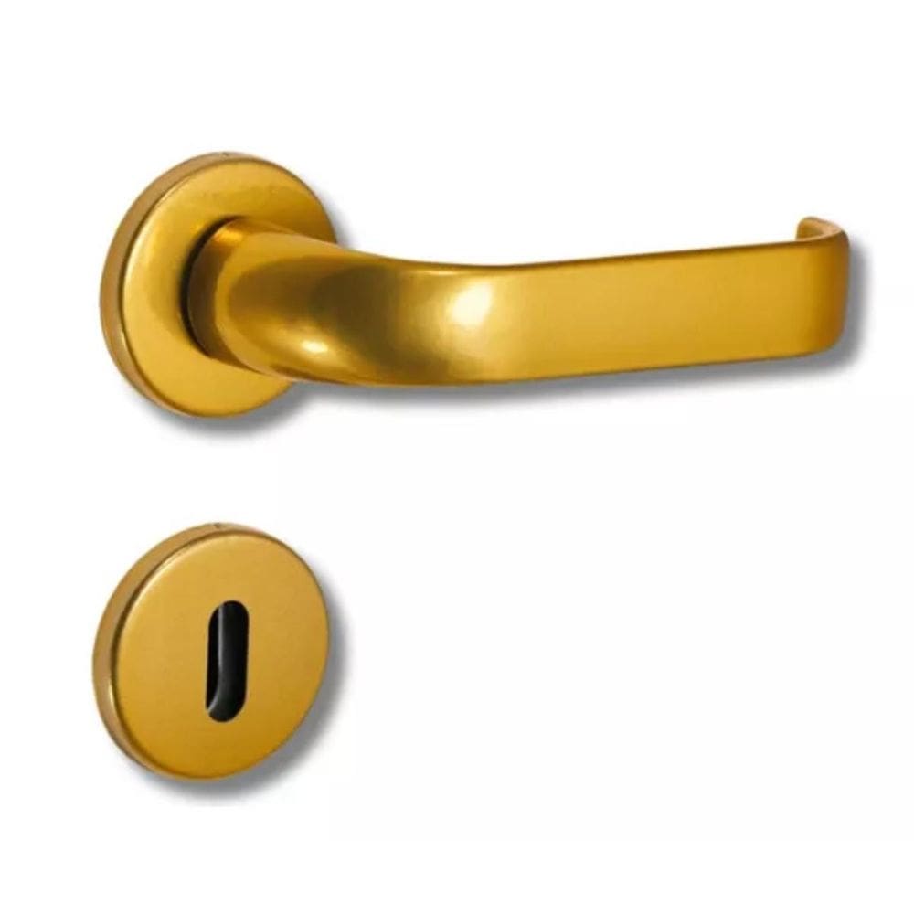 Fechadura Porta Interna Dourada Fosco Luna Arouca 40Mm Red