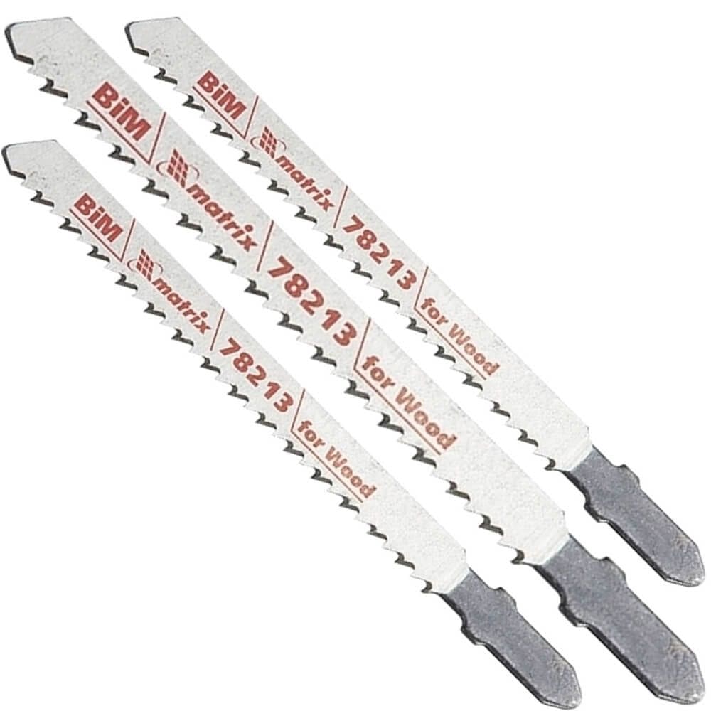 Jogo de Lâminas para Serra Tico-Tico em Aço Carbono 75 x 2,5 mm T101BRF 3 Peças - 782139 - MTX