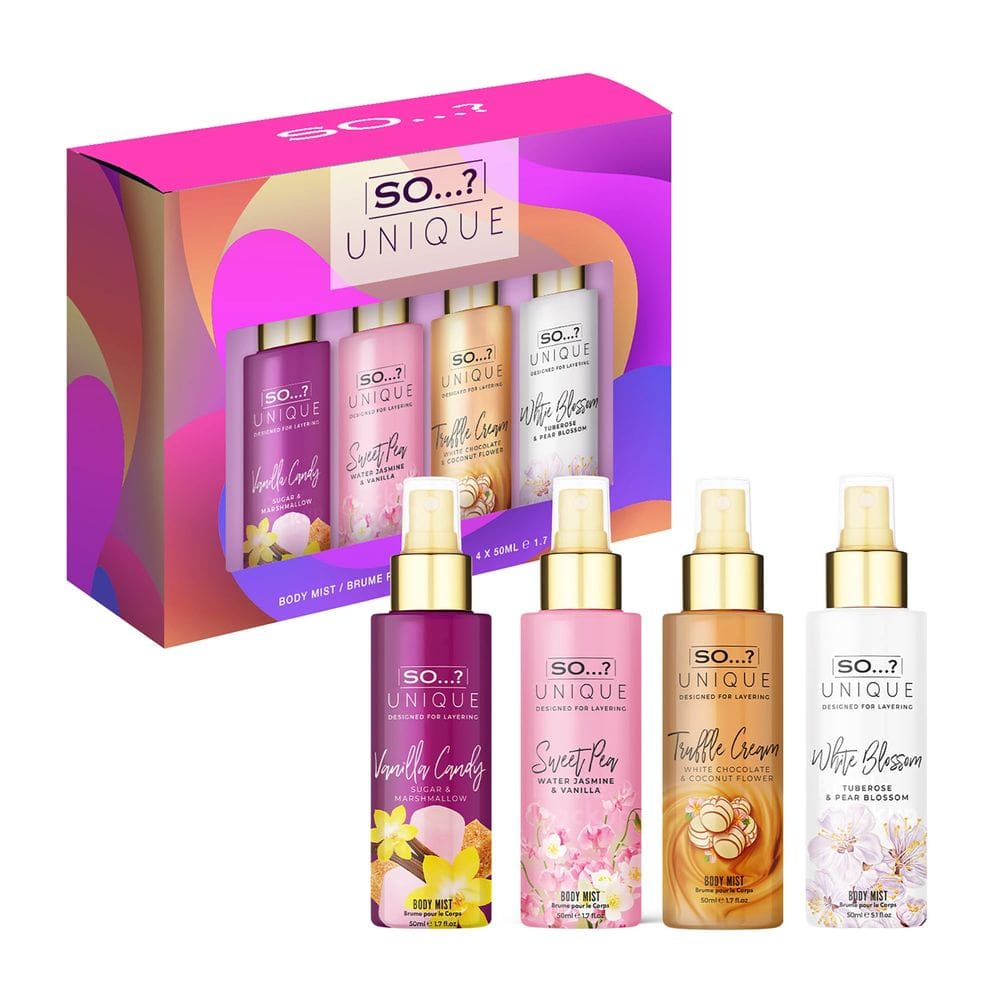 Conjunto de perfumes Então...? Unico Body Mist, 4 peças para mulheres