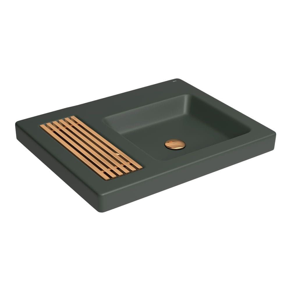 Cuba de Sobrepor Lavatório Retangular 60,5X47,5cm Kale Green - L.131.42