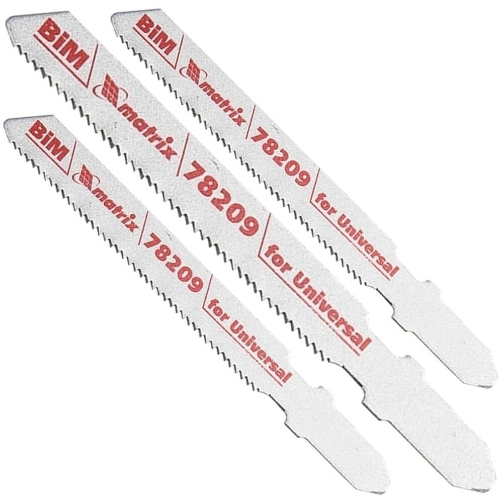 Jogo de Lâminas para Serra Tico-Tico em Aço Carbono 55 x 1,2 mm T118AF 3 Peças - 782099 - MTX