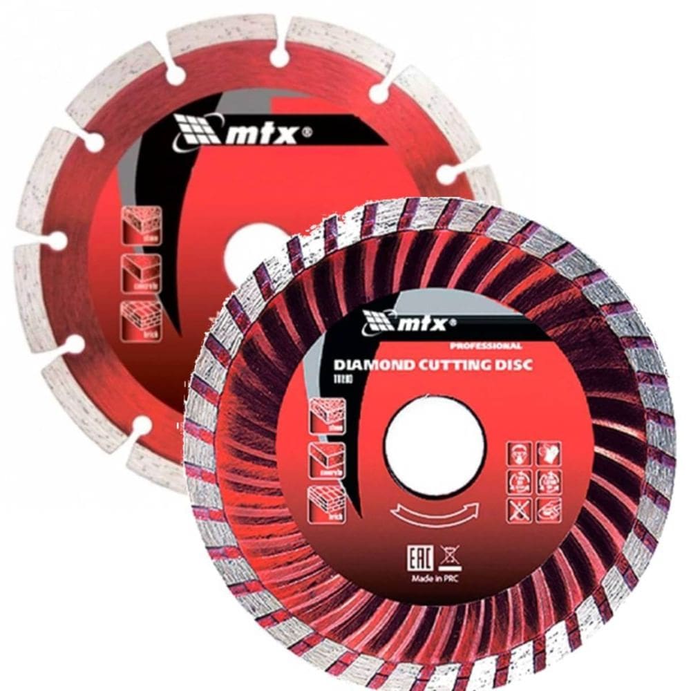 Jogo de Discos Diamantados Segmentados 115x22,2mm 2 Peças - 7316155 - MTX