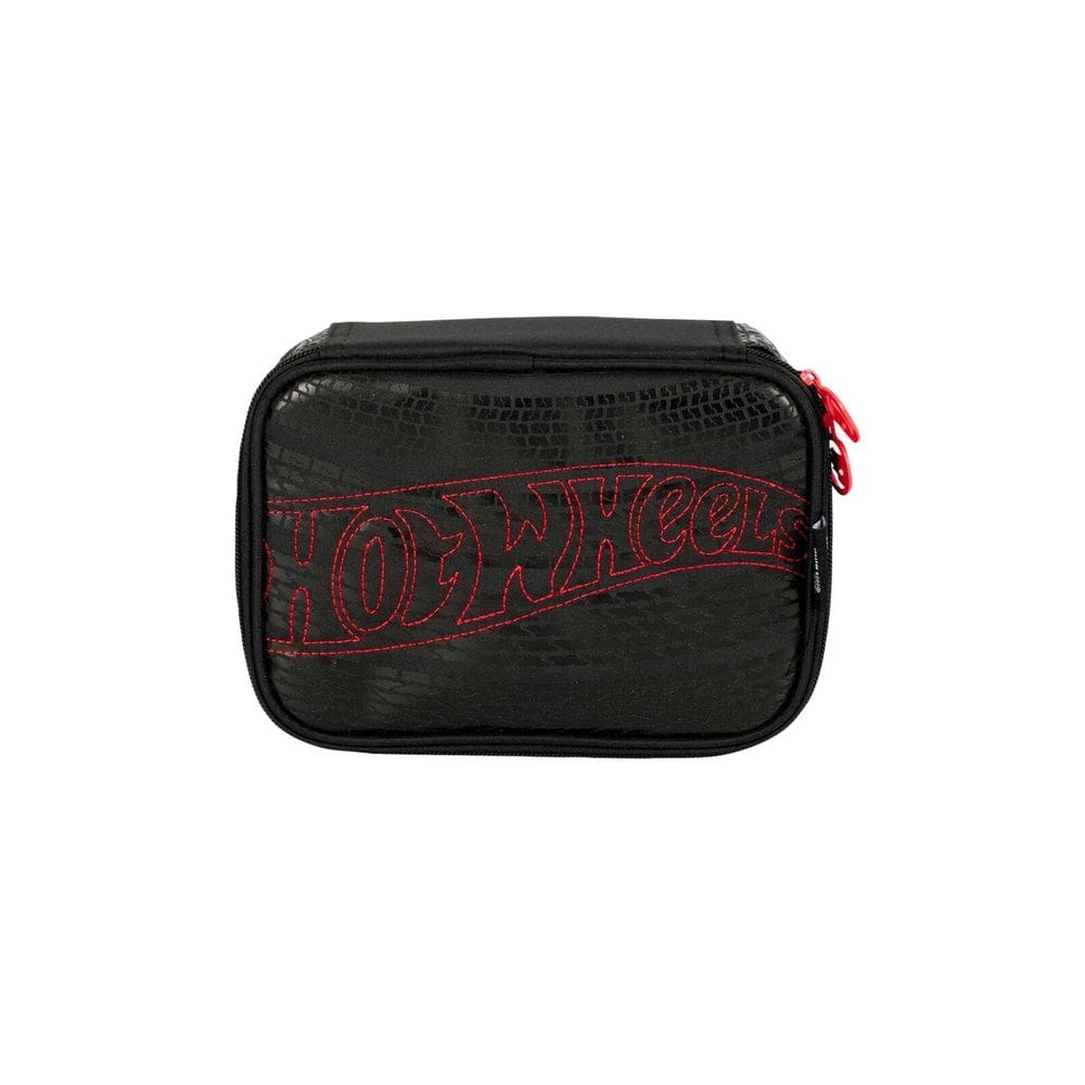Estojo Escolar Box Quadrado Hot Wheels - Vermelho