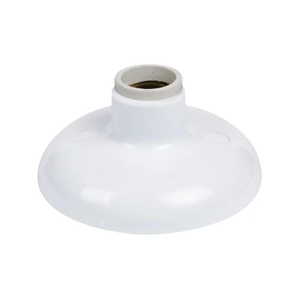 Plafon Pp Bocal Porcelana Branco 100W Perlex