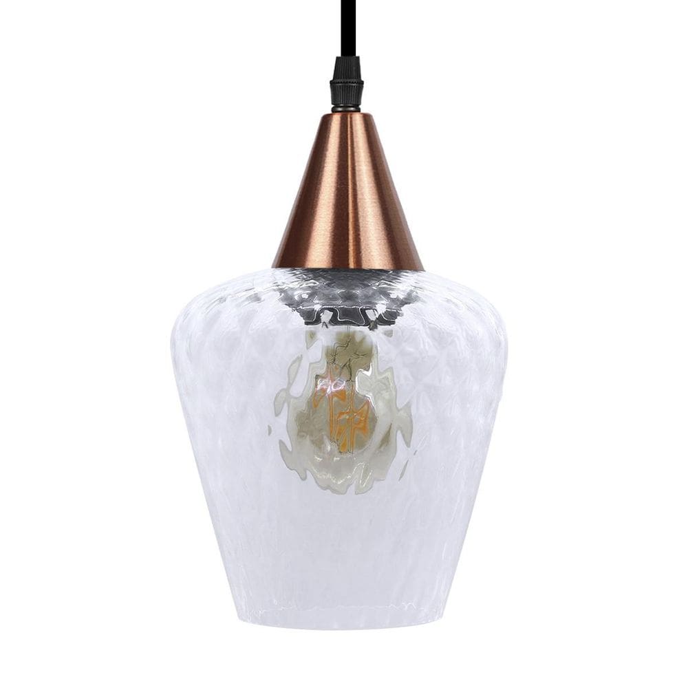 Pendente Monalisa Boreal Transparente E27 Bivolt Cobre