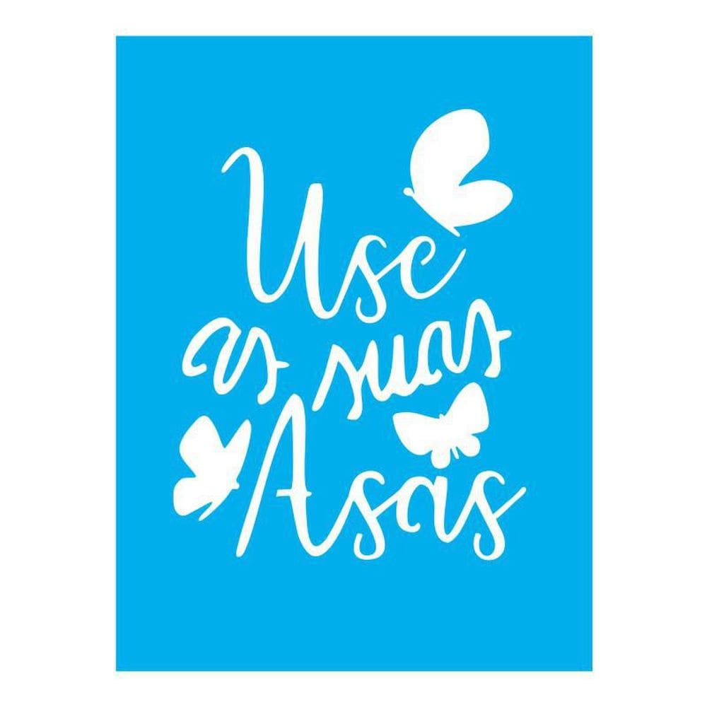 Stencil Tamako Use As Suas Asas - 15X20Cm - Ref 8849