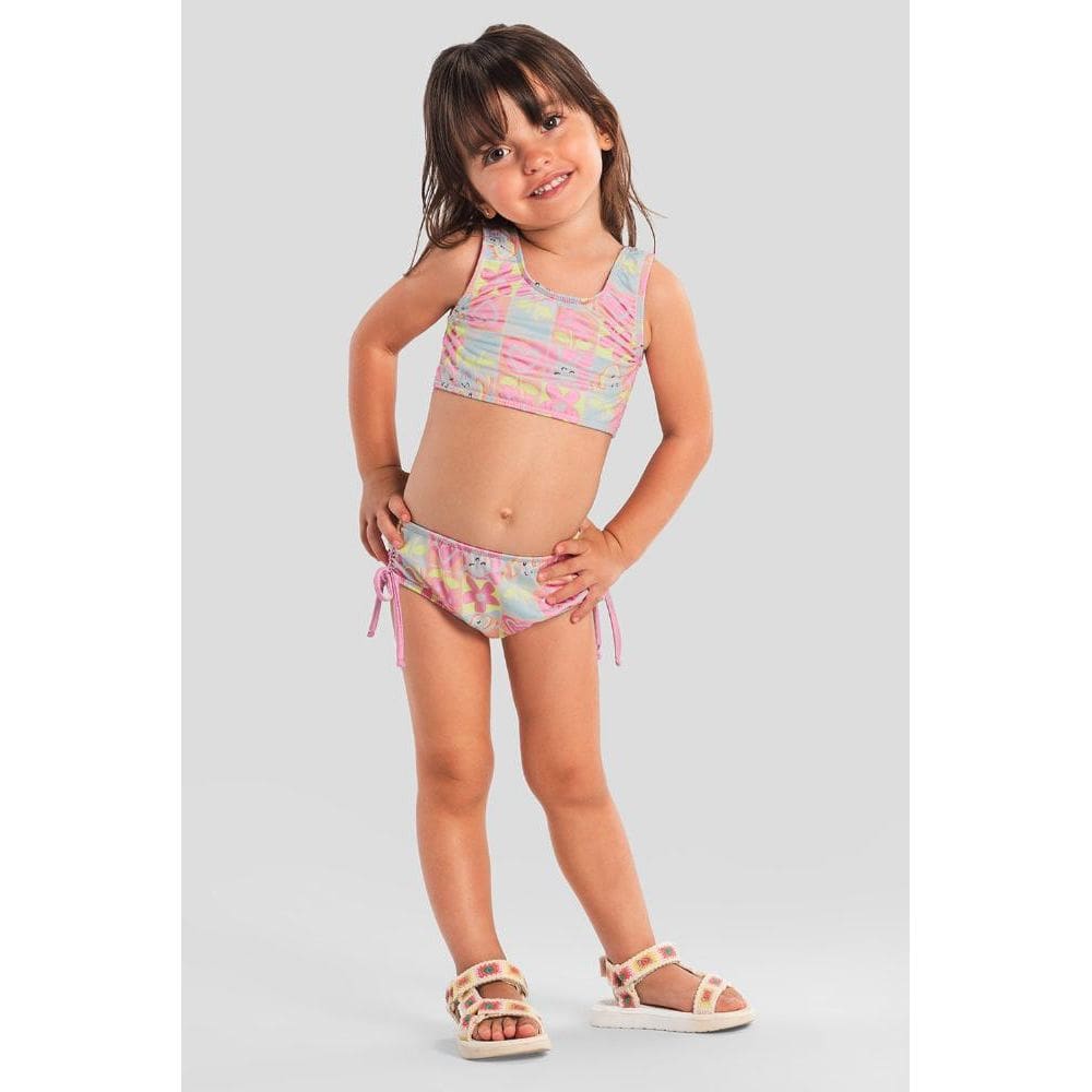 Biquíni infantil menina em malha UV Brandili
