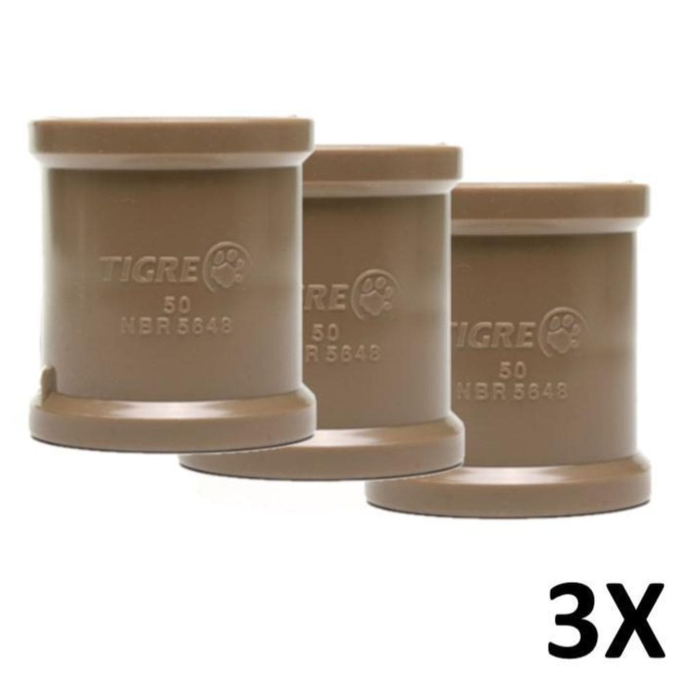 Kit 3 Luva Mista Pvc Roscável E Soldável 1.1/2`` 50Mm  Tigre
