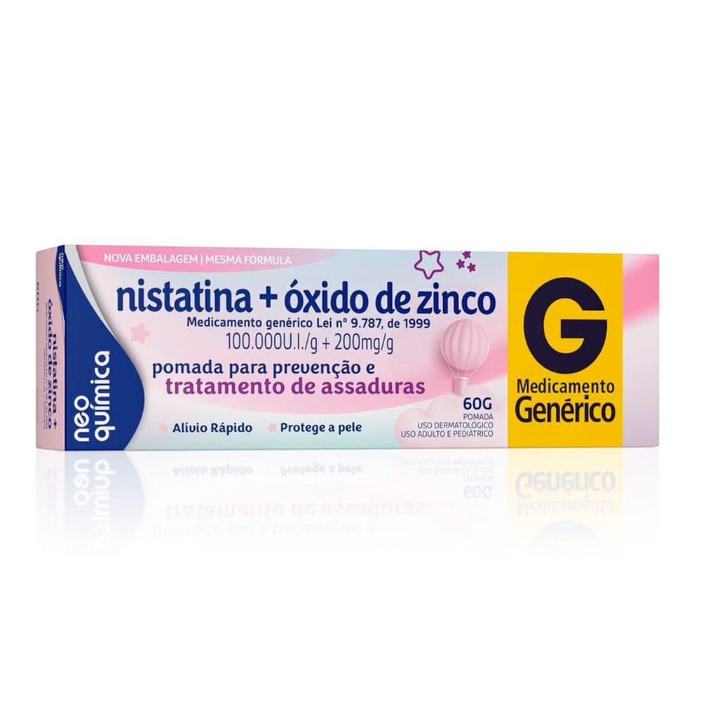 Nistatina + Óxido de Zinco Neo Química Pomada com 60g