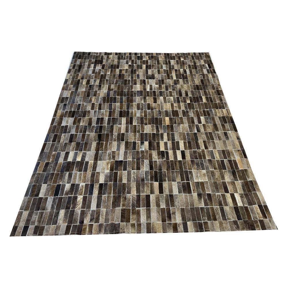 Tapete Couro De Boi Cinza Rato 1,50X2,00 Sem Bordas