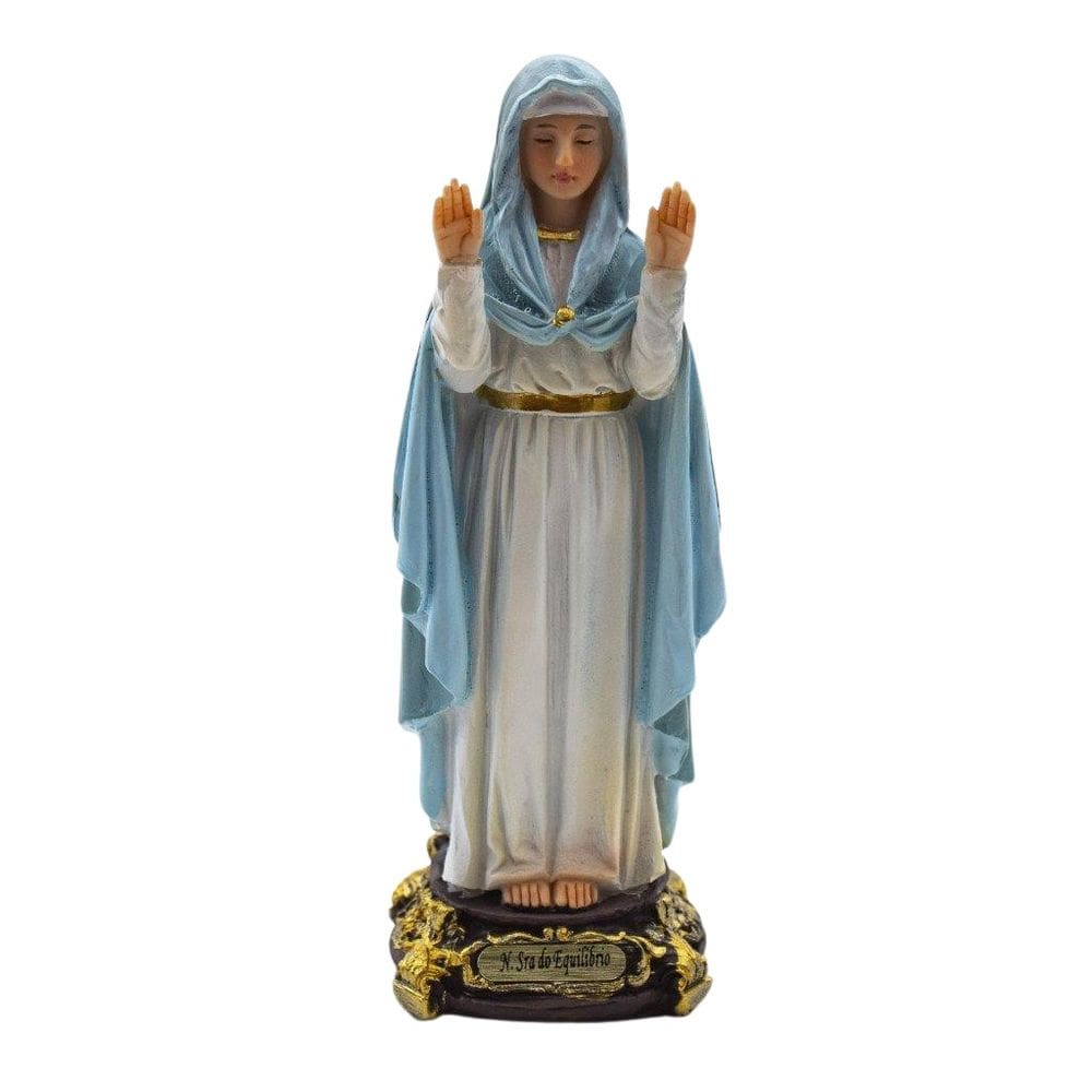 Imagem Nossa Senhora Do Equilibrio Importada Resina 13 Cm