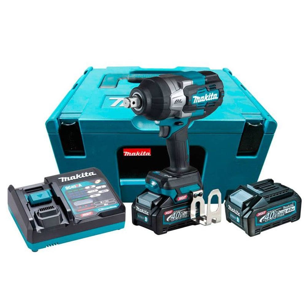 Chave de Impacto Com 2 Baterias 40 Volts 4,0 Ah Carregador Rápido e Maleta Mak-Pac N°3 - TW001GM201 - MAKITA
