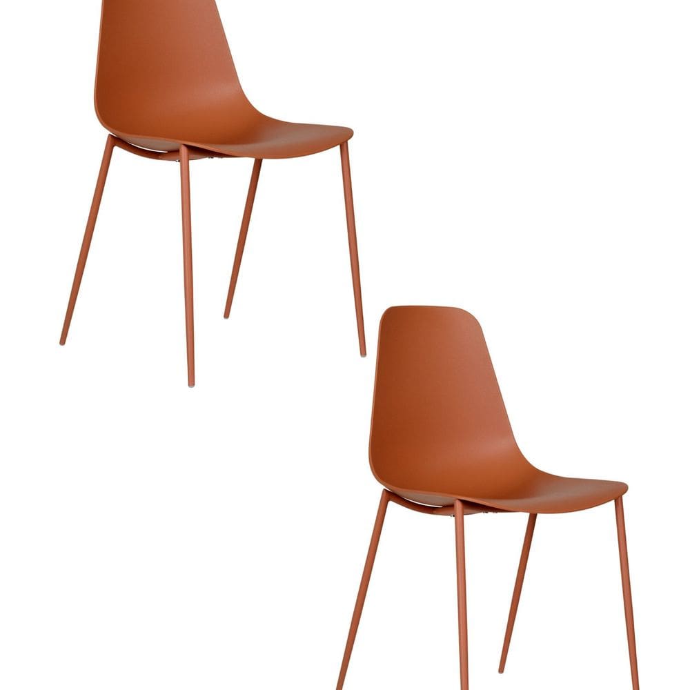 Kit com 2 Cadeiras em Polipropileno Miami Terracota