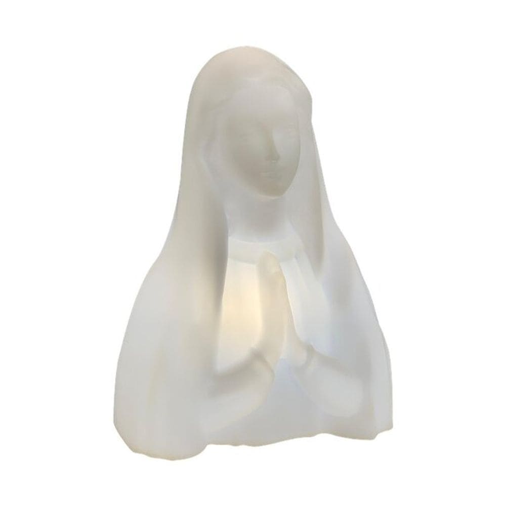 Luminária Busto Nossa Senhora Bivolt Decoração Oratório Branca