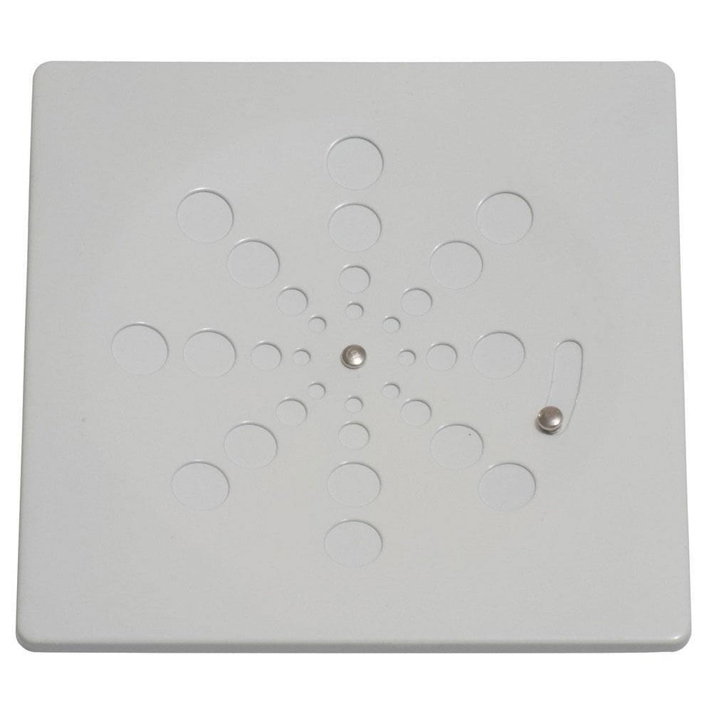 Ralo Grelha Quadrada 15cm Branca Sem Caixilho Com Fecho - ESTILMAX