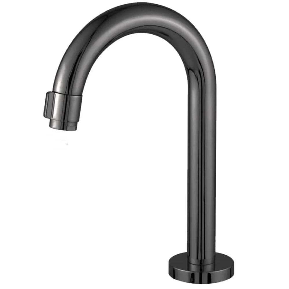 Torneira de Mesa Baixa Tubo Redondo 23mm Modelo J Preto Fosco 1243 - 772199 - STOC