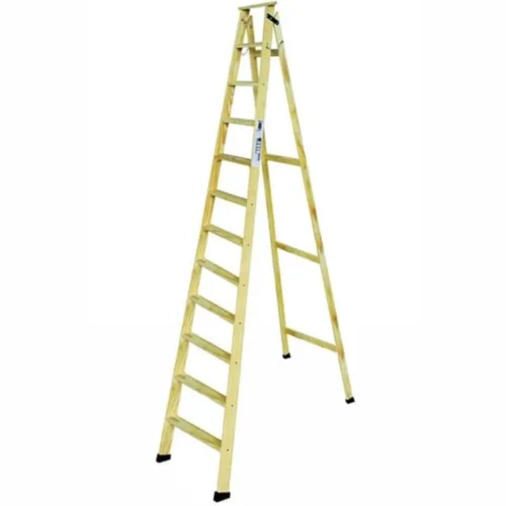 Escada de Madeira Americana com Sapata 12 Degraus - MADEIRA 12DEGR- ESCADAS SEGURANÇA