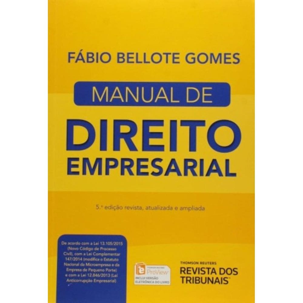 Manual De Direito Empresarial - Rt
