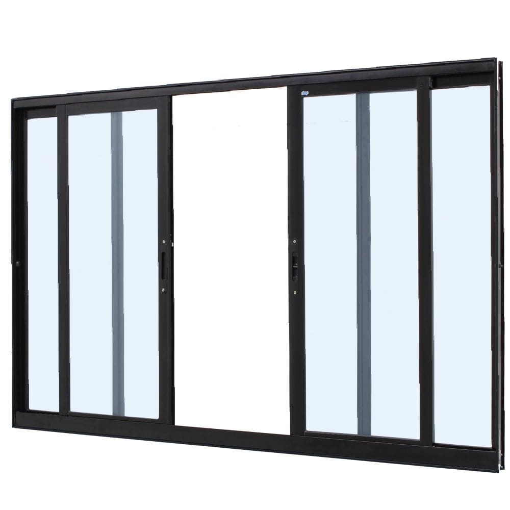 Janela Caribe 4F 200x120 Preta - 1002-5675 -JAP