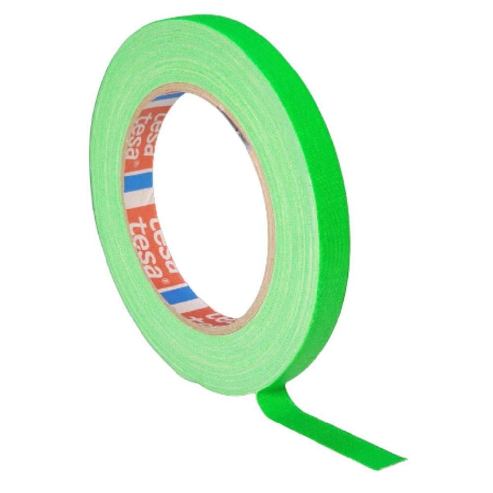 Fita Tecido Gaffer Tape Tesa 12Mm X 25M Verde Fluorescente
