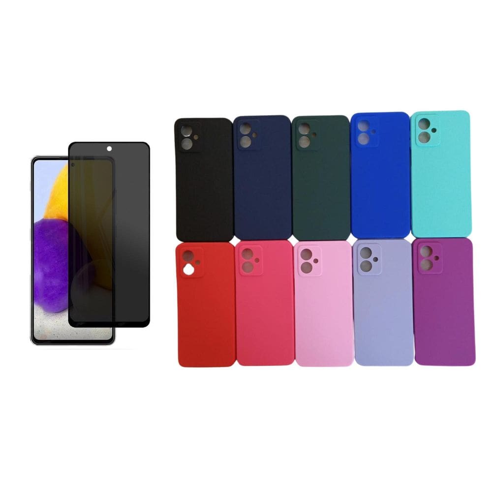 Capinha Veludo Moto G54 + Película Verde