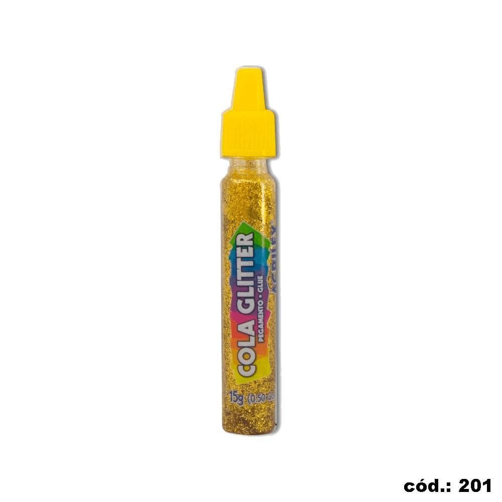 Cola Glitter 15G 201 Ouro - 029050201