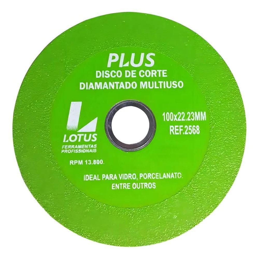 2X Disco De Corte Aço Diamantado Multiuso 100Mm Plus Lotus