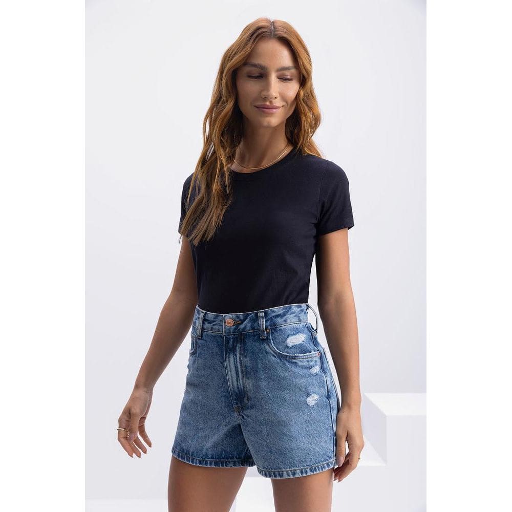 Blusa feminina em meia malha Essendi - M