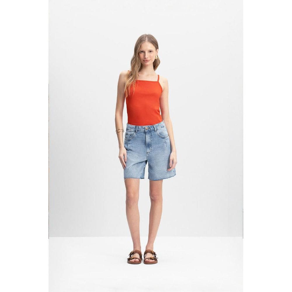 Blusa feminina regata canelada Essendi - P