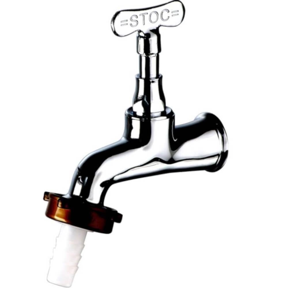 Torneira para Jardim Curta de Parede Cromada DN 15 1/2” 1128 - 2164 - STOC