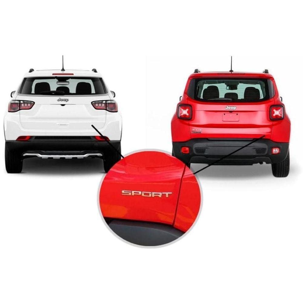 Letreiro Sport Renegade E Compass 2015 A 2020 Cromado