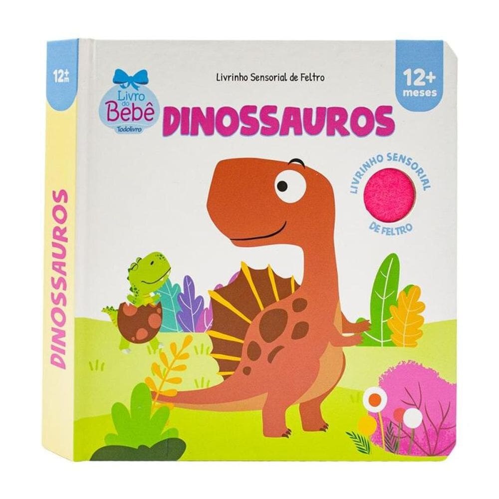 Livrinho Sensorial de Feltro: Dinossauros
