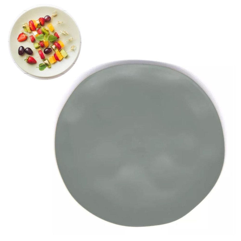 Prato Sobremesa De Bambu 19,5 Cm Decorativo Mesa Posta