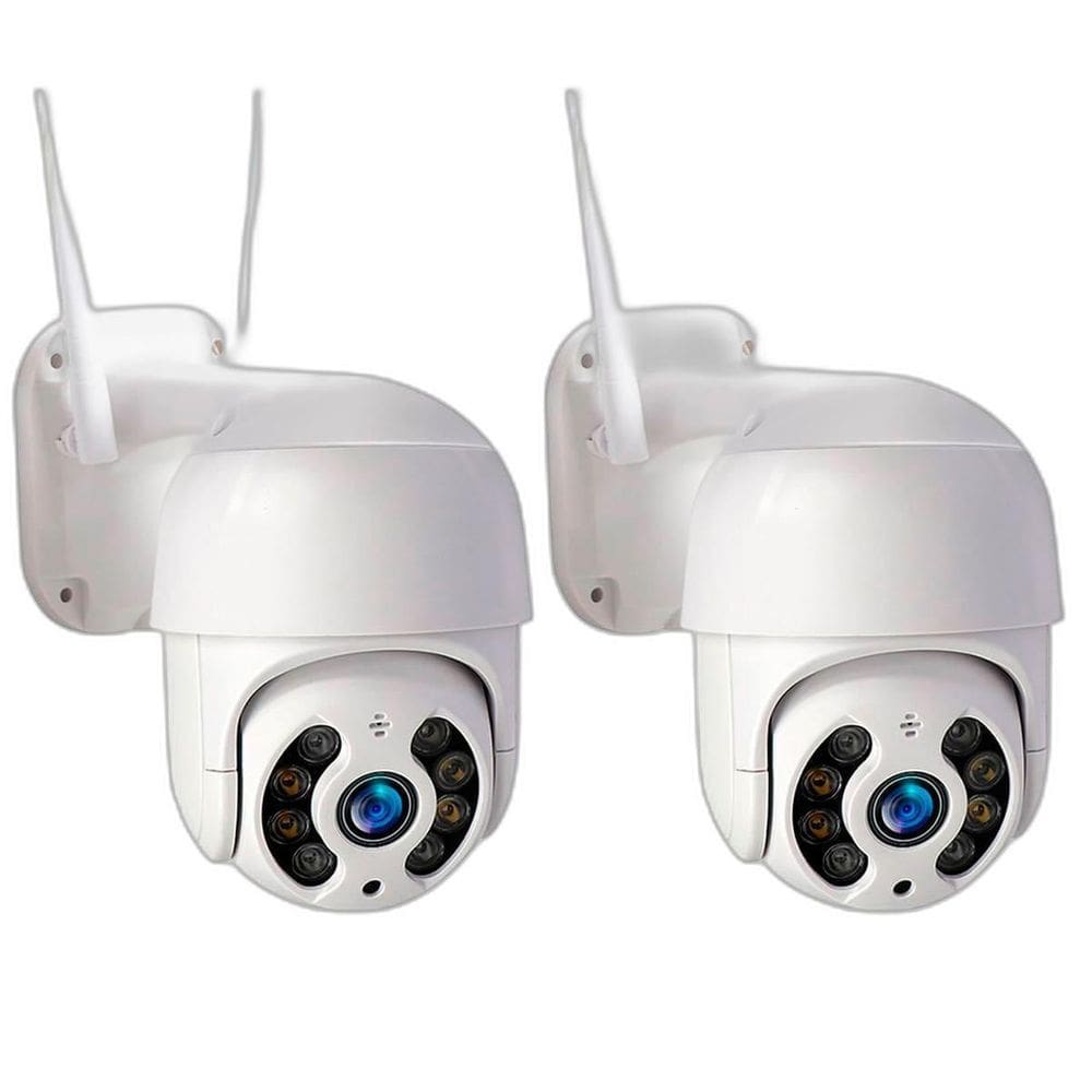 Kit 2 Câmeras A8 À Prova D`Água Full Hd Infravermelho E Zoom