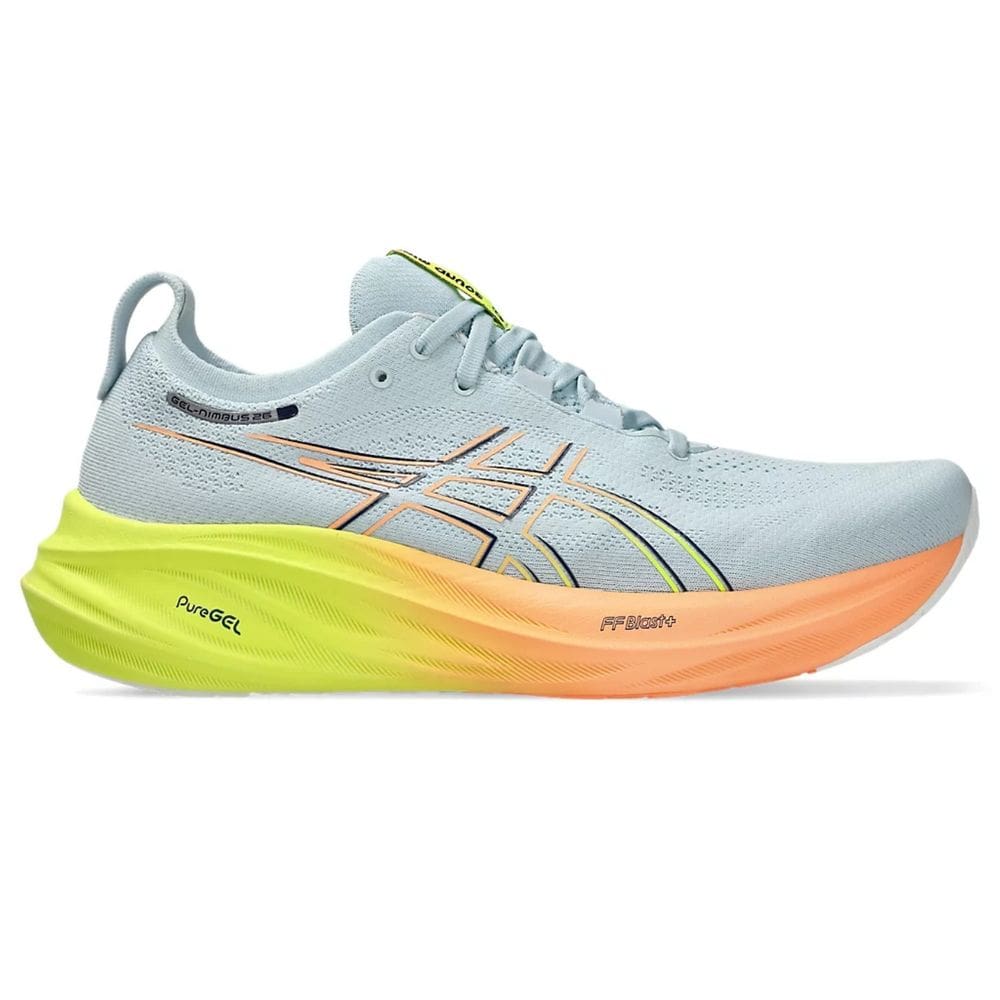 Tênis Asics Gel-Nimbus 26 Paris Masculino - Azul Claro+Laranja