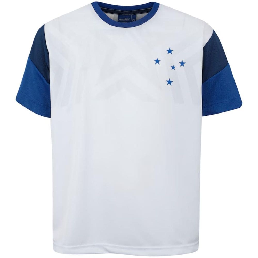 Camiseta Cruzeiro Brilhar Masculina - Branco