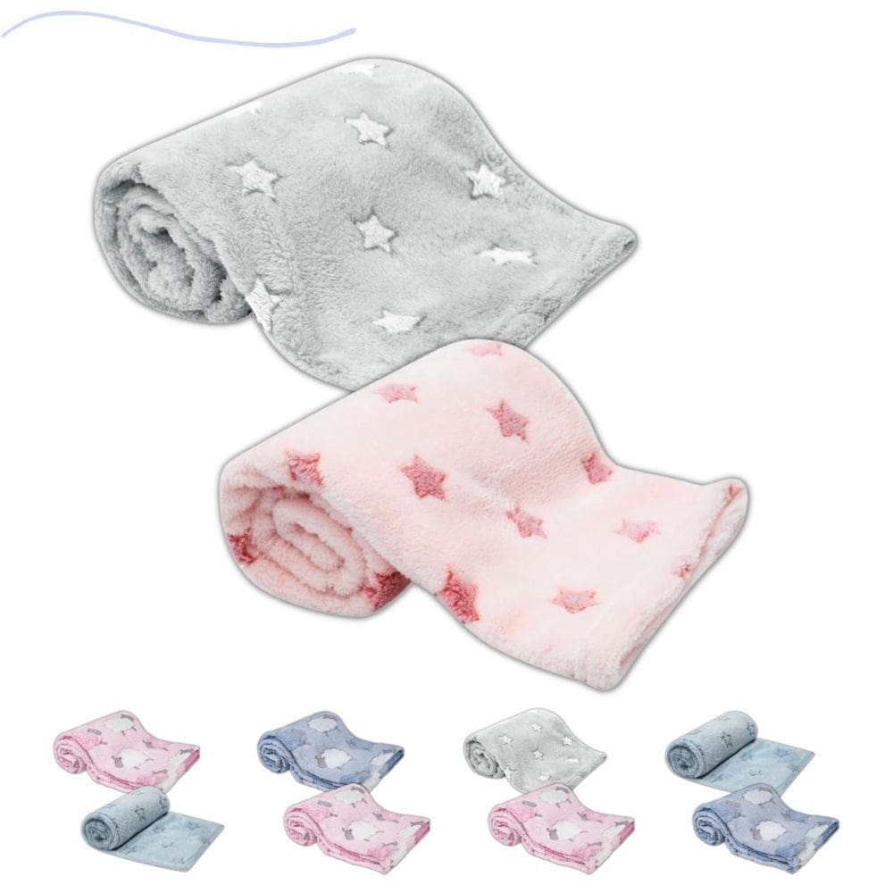 Kit 2 Mantinhas Cobertor Infantil Soninho Do Bebe Poliéster