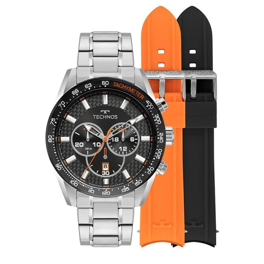 Relógio Technos Masculino Ts_Carbon JJS25BBC/T1P - Troca Pulseira
