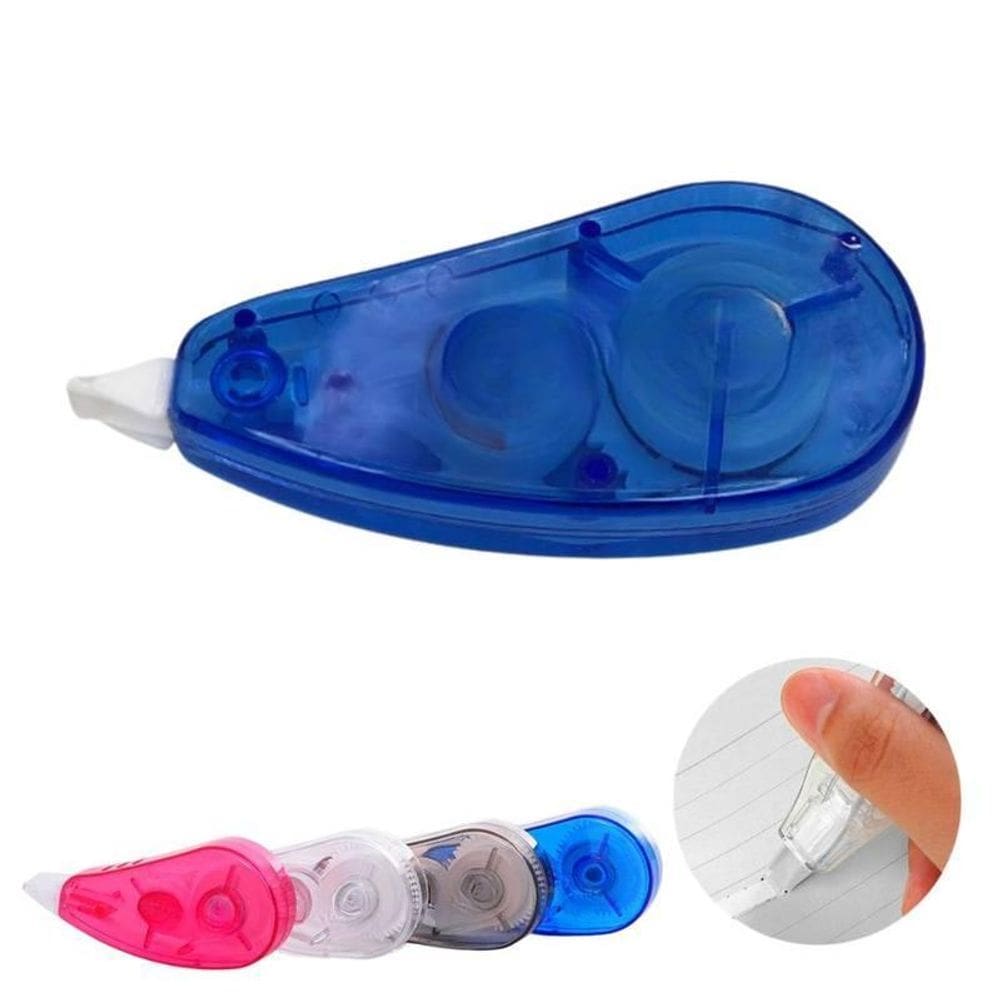 Kit 10 Corretivo Em Fita Corretiva 5Mx5Mm Escolar Branquinho