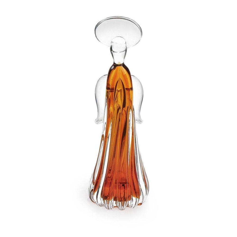 Anjo Em Cristal Murano Âmbar - São Marcos 32Cm