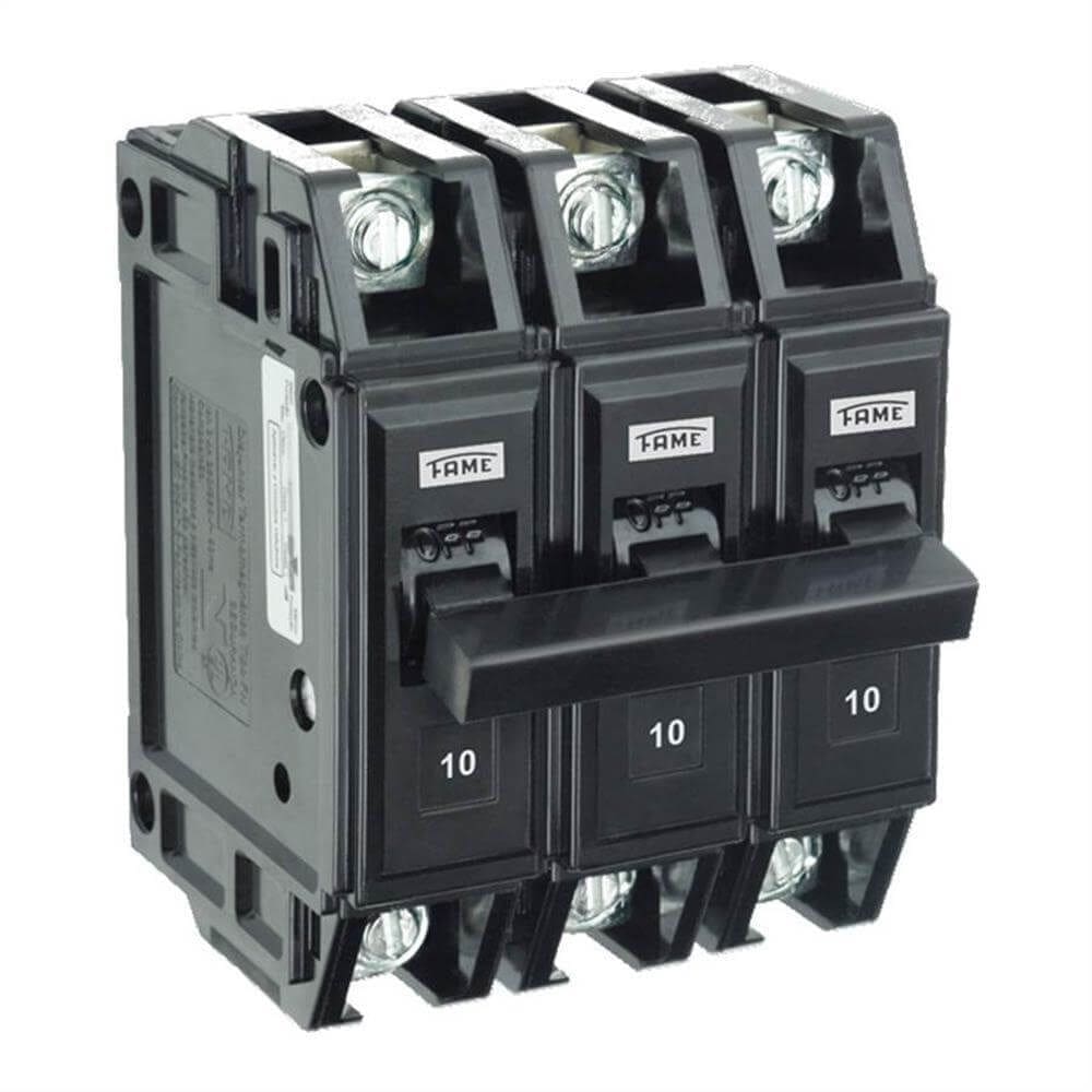 Disjuntor NEMA Tripolar FN 3P de 10 Ampères - 5172 - FAME