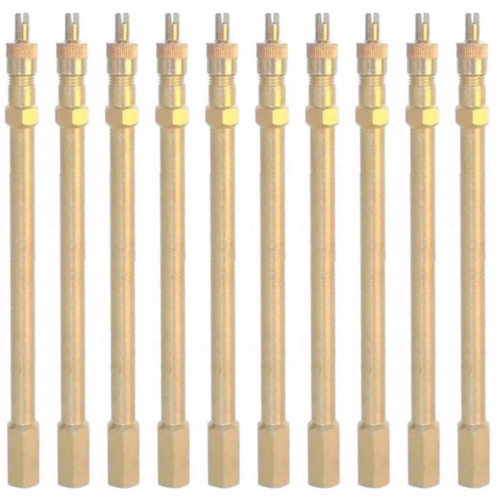 10 Prolongador Extensão Rígida Metal 125Mm Bico De Roda