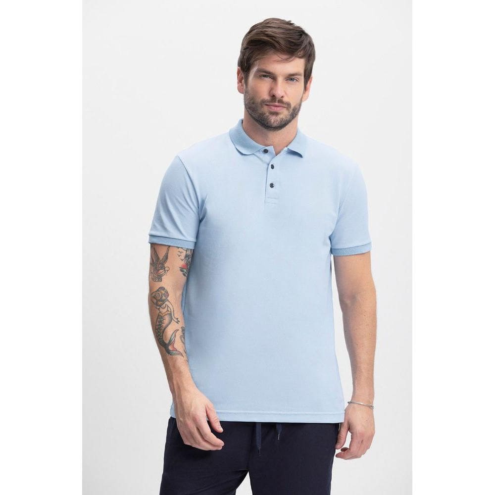 Camisa polo masculina em piquet comfort Essendi - P