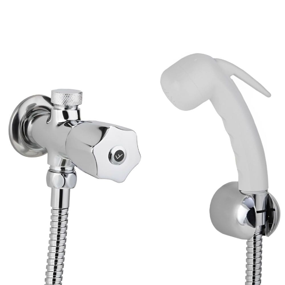 Ducha Higiênica com Derivador C50 Metal com Gatilho ABS Branco - 2300936 - RIETI